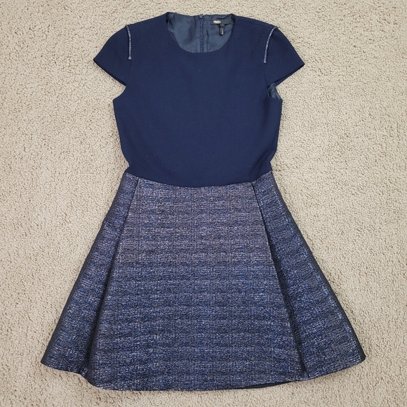 Maje Granaig Two Tone Flared Dress - Picture 2 of 8